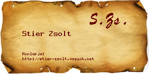 Stier Zsolt névjegykártya